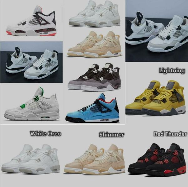 

golf shoe basketball shoes men women jumpman 4 4s military black red thunder s 4 sail cat white oreo pure money infrared metallic purple coo