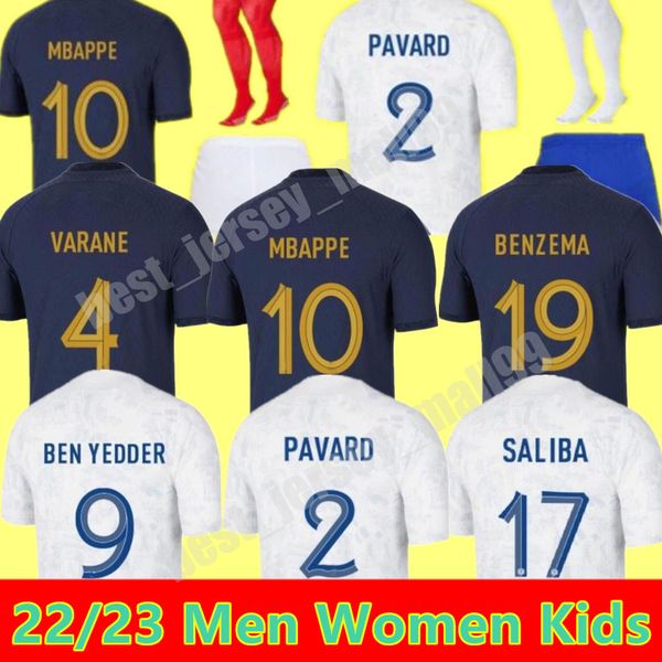

maillots de football 2022 soccer jerseys french benzema football shirts mbappe francia griezmann pogba kante maillot foot kit shirt men kids, Black;yellow