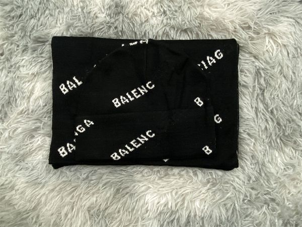 

2023 fashion designer ladies mens knitted scarfs hat set winter warm hat and scarf beanie men with box 688, Blue;gray