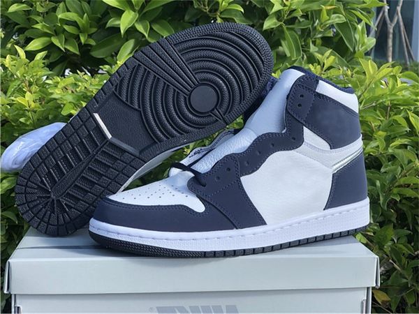 

jumpman 1 1s co.jp midnight navy blue mens basketball shoes size eu36-47.5 ship with high quality