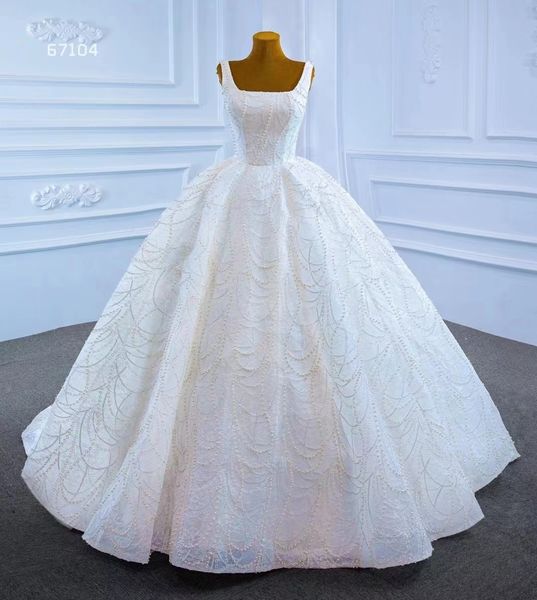 

sweetheart wedding dresses sequins pearls white boat neck ball gown sm67104-1