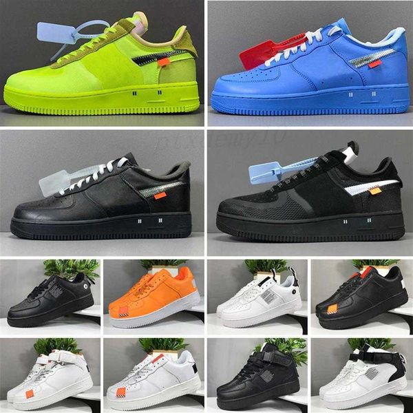 

2021 mens running shoes forcd 1 mca blue red all silver metallic volt 2 0 low af1 black white green gner 36-45 sk05269w