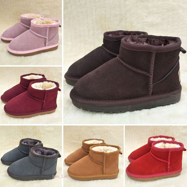 

sell real australia 528 high-quality kid boys girls children baby warm snow boots teenage students winter boots 25-35, Black