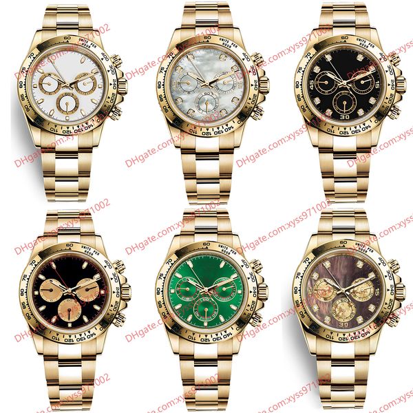 

12 model fashion mens watch 40mm green dial asia 2813 automatic mechanical m116508 black diamond watch no chronograph gold stainless steel s, Slivery;brown