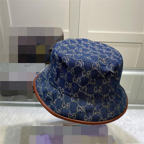 

2022ss designer bucket hat cap fashion thicken fisherman casual fitted classic skull wide brim hats beanie caps266m, Blue;gray