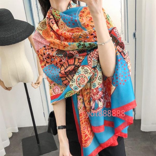 

most welcome whole scarf stylish female sunscreen shawl classic brand printed scarf soft thin scarf 180 90cm f001311j, Blue;gray