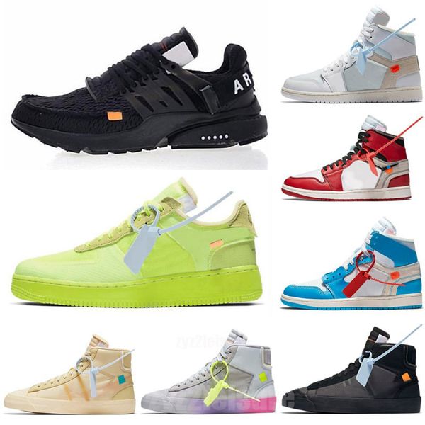 

off prestos white running shoes volt green fly racer chaussures designer zapatos triple black casual sneakers