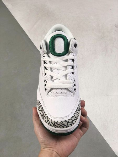 

3s basketball shoes oregon ducks white green man women sports sneaker