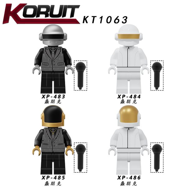 

kt1063 daft punk minifigs singer star mini toy figures building blocks