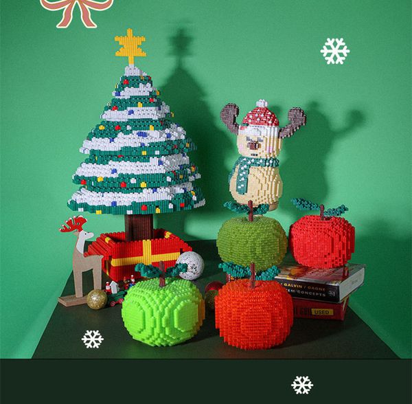 

lepin toy block sets christmas eve children apple building blocks christmas gifts cadeau noel femme original