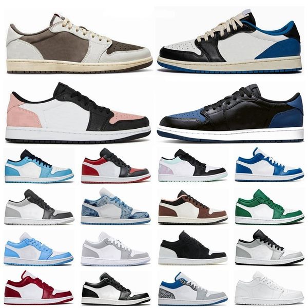 

2023 mens and womens 1s basketball shoes low reverse mocha 1s university blue sports sneakers size 3646