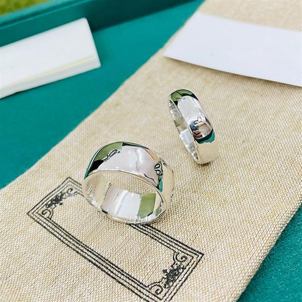 

fashion couple rings lover ring for lovers women men with gift box 2styles wide narrow 70913a2655, Silver