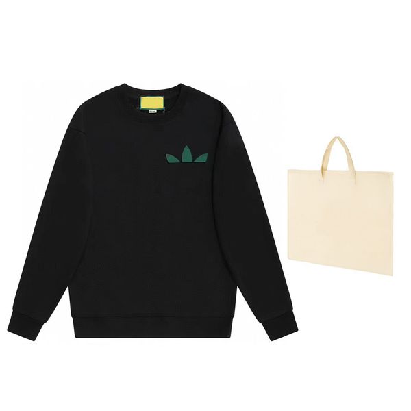 

men's plus size hoodies & sweatshirts in autumn / winter 2022acquard knitting machine e custom jnlarged detail crew neck cotton 45sw4wt, Black