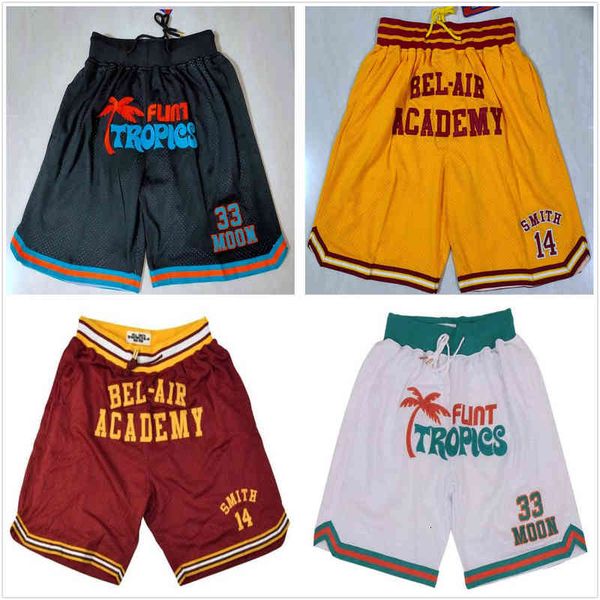 

men's shorts vintage just 14 will smith fresh prince don basketball shorts bel-air academy pocket pants flint tropics semi pro 33 jacki, White;black