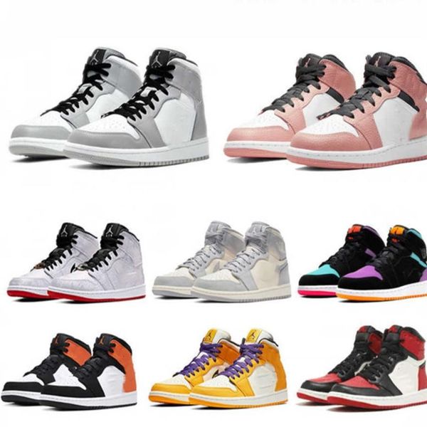 

air mens jumpman jordon 1 og high basketball shoes mid aj chicago royal toe black metallic gold pine green black unc patent women j1192o