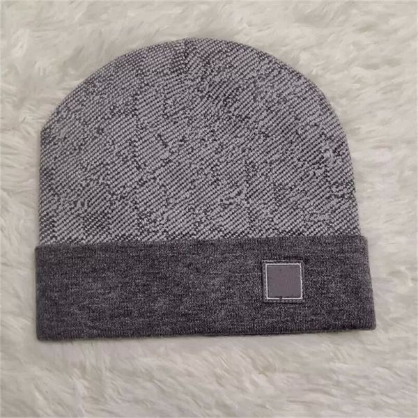 

fashion designer winter beanie men and women fashion design knitted caps autumn wool hat jacquard warm skull cap 888, Blue;gray