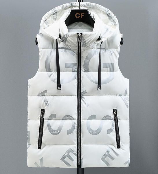 

new men's down cotton coat vest puffer jacket clothing outerwear vests designer parka men jackets with ggity letter luxury streetwear c, Black;white