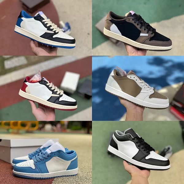 

fragment ts jumpman shoes x 1 1s low basketball shoes white brown red gold grey toe unc court purple black shadow panda emerald crimson tint