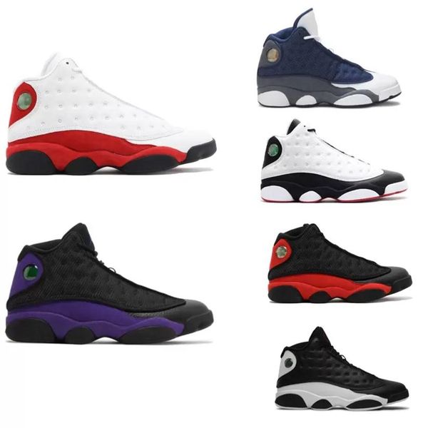 

2022 sell 13s children sneaker basketball shoes navy flint court pupple red obsidian hyper royal boy girl grade school child outdoor t263s, Black
