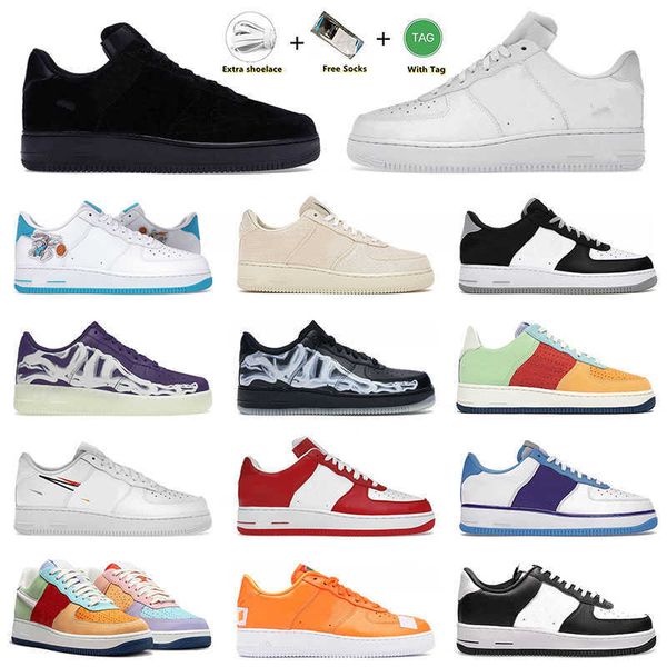 

classic 07 cut skate low running shoes af1 men women sneakers airforce triple black boricua one hare space jam beige uv reactive trainers