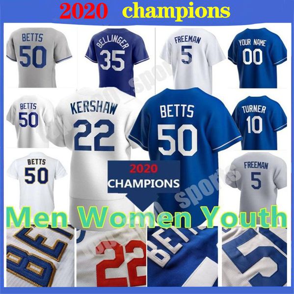 

baseball custom 5 freddie an jersey 50 mookie betts clayton kershaw julio urias cody bellinger justin turner vin schlly joey gallo miguel va, Blue;black