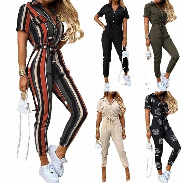 

european and american women's casual collar printed belt street wear pants & capris q2bf#, Black;white