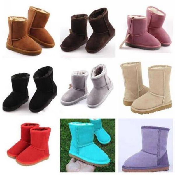

new real australia 528 high-quality kid boys girls children baby warm snow boots teenage students snow winter boots 222j, Black;grey