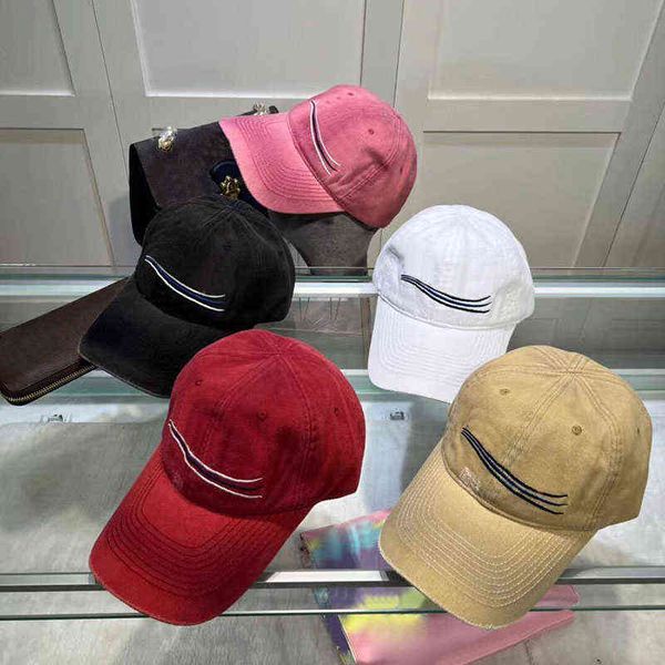 

bai cheng street cap fashion letters wave embroidery baseball hat mens womens designer sports caps casquette adjustable fit hats, Blue;gray
