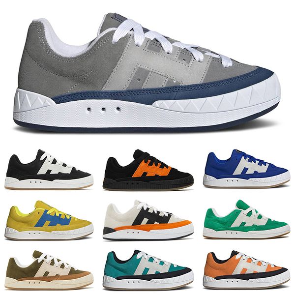 

running shoes men for women adimatic grey tech indigo dust green cream white black orange rush bright yellow mens trainer