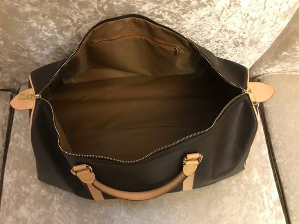 

new men duffle bag women travel bags hand luggage travel bags men pu leather handbags large crossbody bags totes 55cm frame