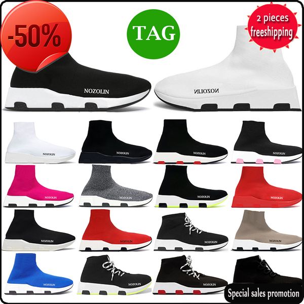 

men shoes luxurys designers speed trainer women casual black white red bule pink neon lace mid mens sports sneakers size 36-45 gai