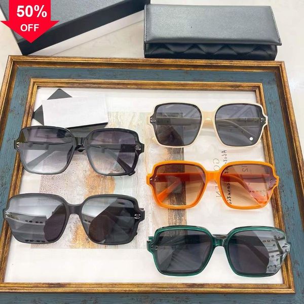 

designer sunglasses xiaoxiangjia's new net red tiktok same ins sunglass women's fashion versatile sunglass ch6375, White;black