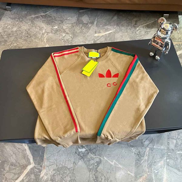 

men's plus size hoodies & sweatshirts round neck embroidered and printed polar style summer wear with street pure cotton wac, Black;brown