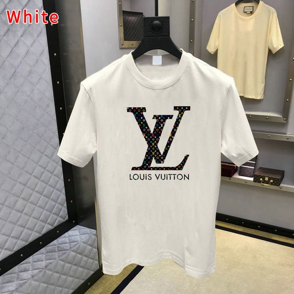 

louis vuitton mens t shirts summer louis vuitton short sleeve r tees badge shirt man tshirts clothes size m-2xl high quanlity gallery depts, White;black
