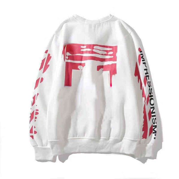 

men's hoodies sweatshirts mens classic loose offs designer fashion pullover hip oil paint back x men women hooded casual hoodiet9k, Black