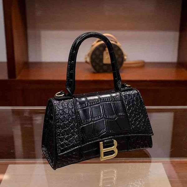 

c9wb bag 2021 new fashion crocodile hourglass bag net red autumn and winter versatile hand single shoulder messenger women's