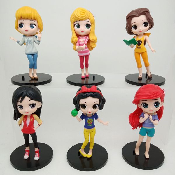 

disney genuine authorized 6 casual clothes princess doll car model children's toys family ornaments holiday surprise