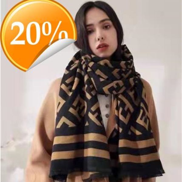 

new design scarf f family letter women's spring and autumn winter same pure cotton warm big shawl long thickened bib, Blue;gray