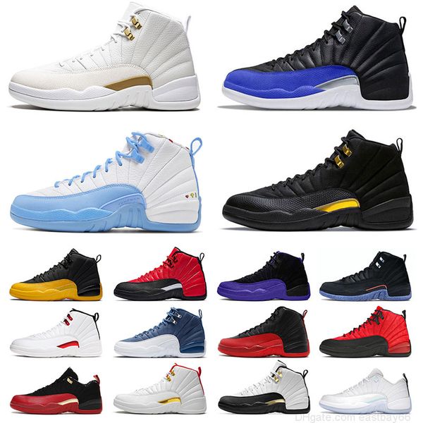 

designer basketball shoes jumpman 12 12s xii mens womens ovo white golden hyper royal black taxi fiba playoffs french blue sports sneakers