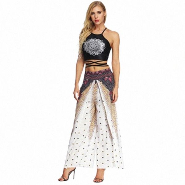 

ladies harem pants loose fashion high waist street harajuku beach casual ethnic style wide leg women's & capris 26ob#, Black;white