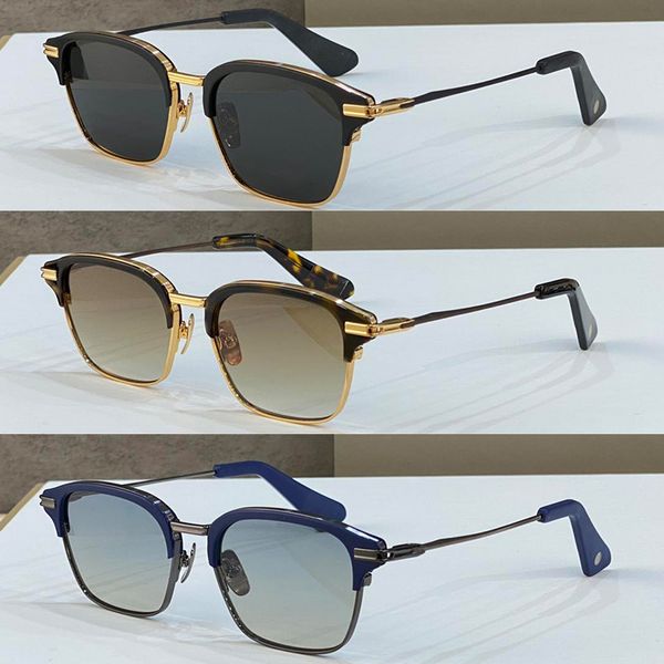 

mens designer sunglasses business affairs leisure time multi-function typographer dtx 142 optical series new two-tone temples in sheet metal, White;black
