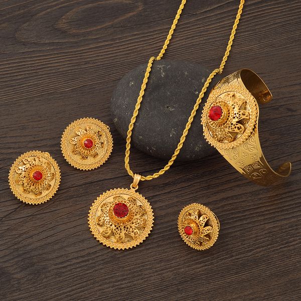 

ethiopian trendy 18k fine gold set nigeria eritrea kenya habesha style women jewelry sets, Slivery;golden