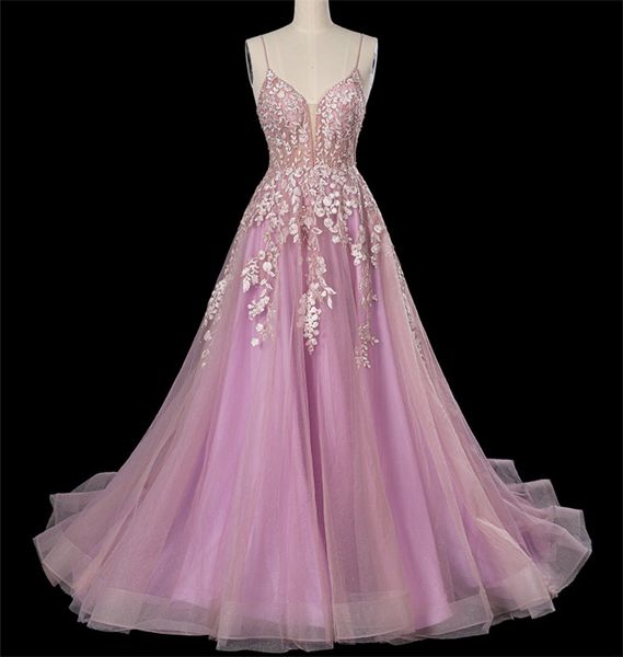 

special occasion dresses sling v-neck lace bare back mesh trailing pink a-line forest sweet party dress my22021510, Black