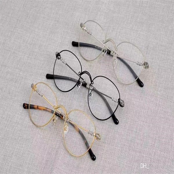 

whole-2022 new famous women bubba fashion three color glasses frame metal eyeglasses frame304z, Black