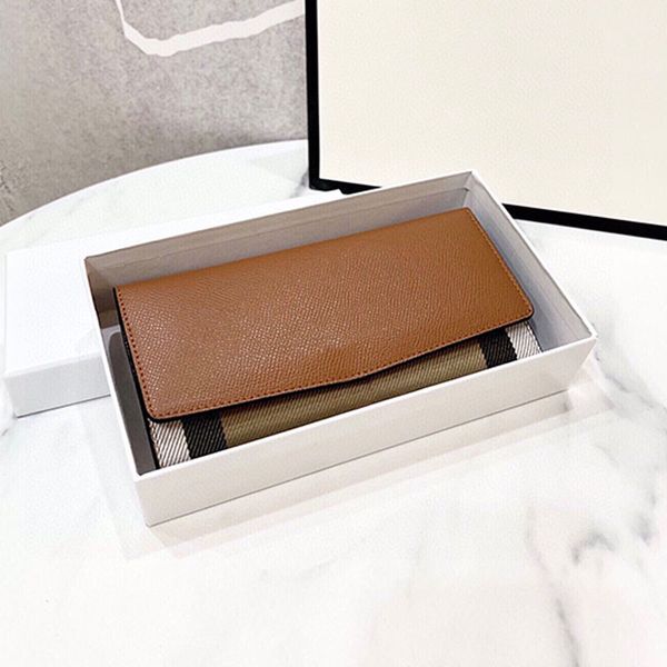 

check long wallet genuine leather hand bag coin purse women clutch bag vintage wallets handbag multiple card slots with retail box