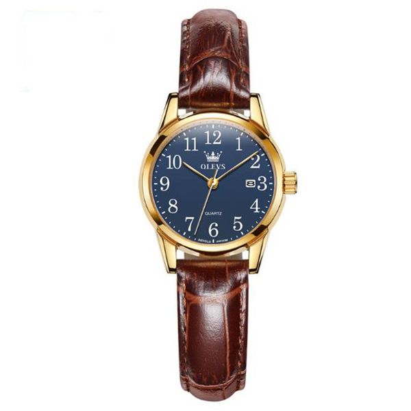 

new quartz watch simple digital scale single calendar waterproof ladies watch women's, Slivery;brown