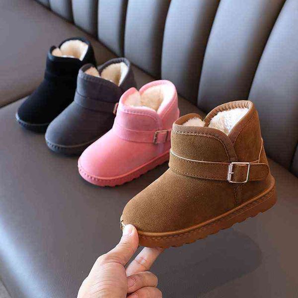 

children' snow boots big cotton warmth winter boys and girls' cotton boots velcro children' snow boots, Black;grey