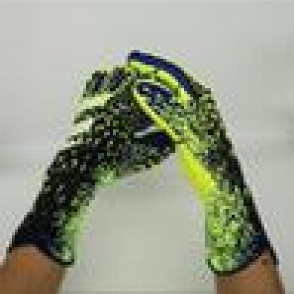 

thickened soccer goalkeeper gloves predator keeper s gloves men kids goalie football guantes de portero size 5 6 7 8 9 10 11 22062180v, Black