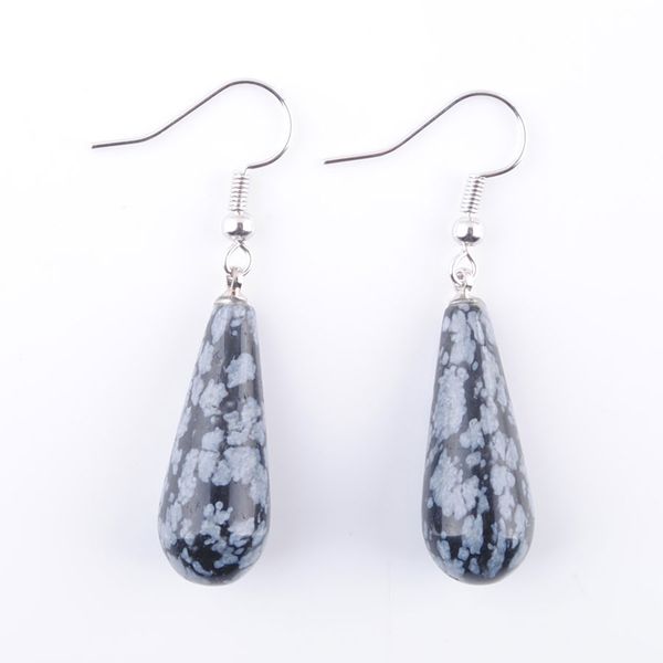 

classic dangler dangle earring women jewelry water drop natural alabaster stone beads pendant decoration dr3151, Silver