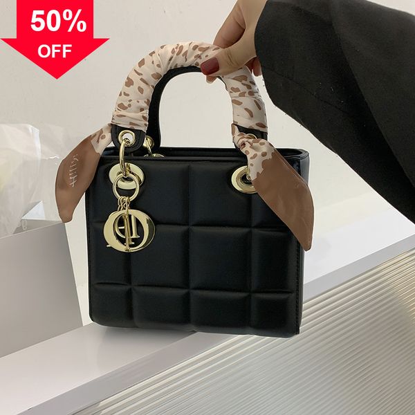 

evening clutches designer bags lastt hand bags fashion women's bag rhombic silk scarf handheld diana plaid one shoulder crossbody